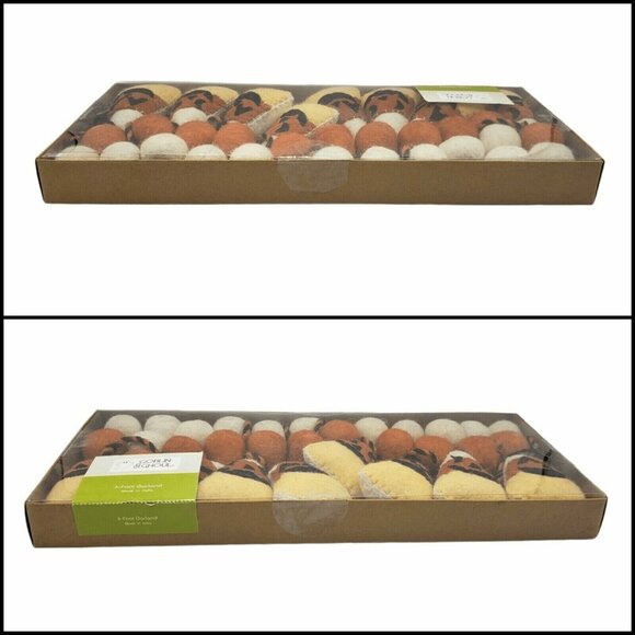 Candy Corn Halloween Garland Pom Poms Felt Candy Corn Bats Witches Mantel 6ft - Picture 8 of 10